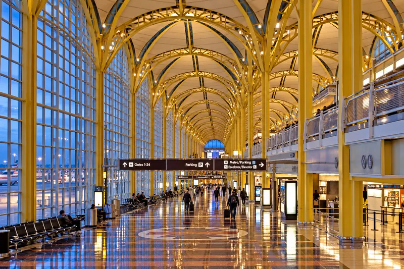 Reagan National Airport vaulted terminal concourse