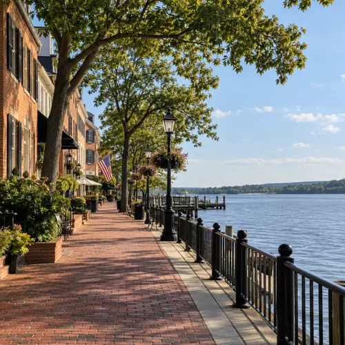 Natural Potomac waterfront walkway in Alexandria Virginia